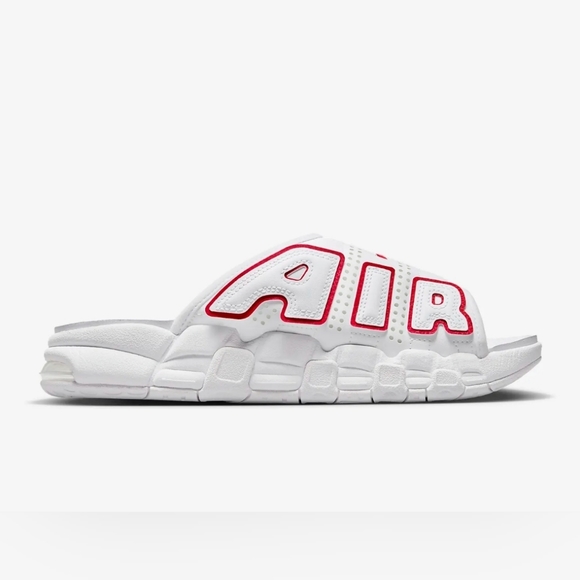Nike Air More Uptempo Slide New University Red White - Picture 4 of 6